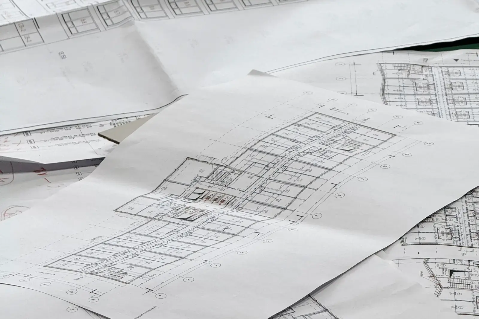 Materiais de design e compras preparados para um projeto de interior comercial